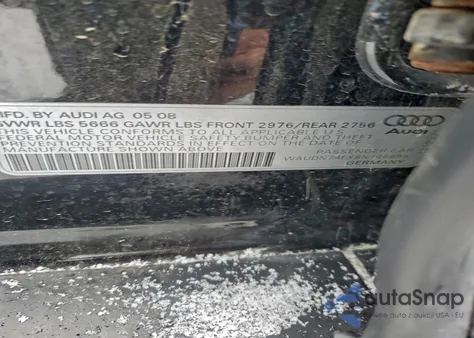 2008 Audi S6 Quattro z USA, uszkodzony, nr VIN WAUDN74FX8N146699